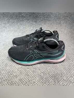 Asics Gel-Cumulus Black Teal Running Shoes Size 10.5 Women’s